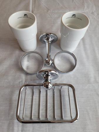 Image 1 of Lefroy Brooks Limited Double Cup Holder, Cups and Soap Dish
