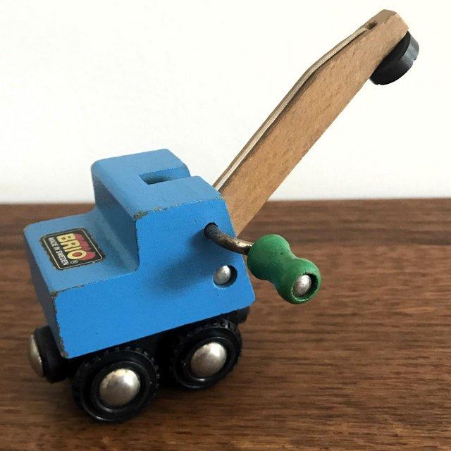Preview of the first image of Vintage 1990's BRIO 33383 Mobile Crane for wooden railway..