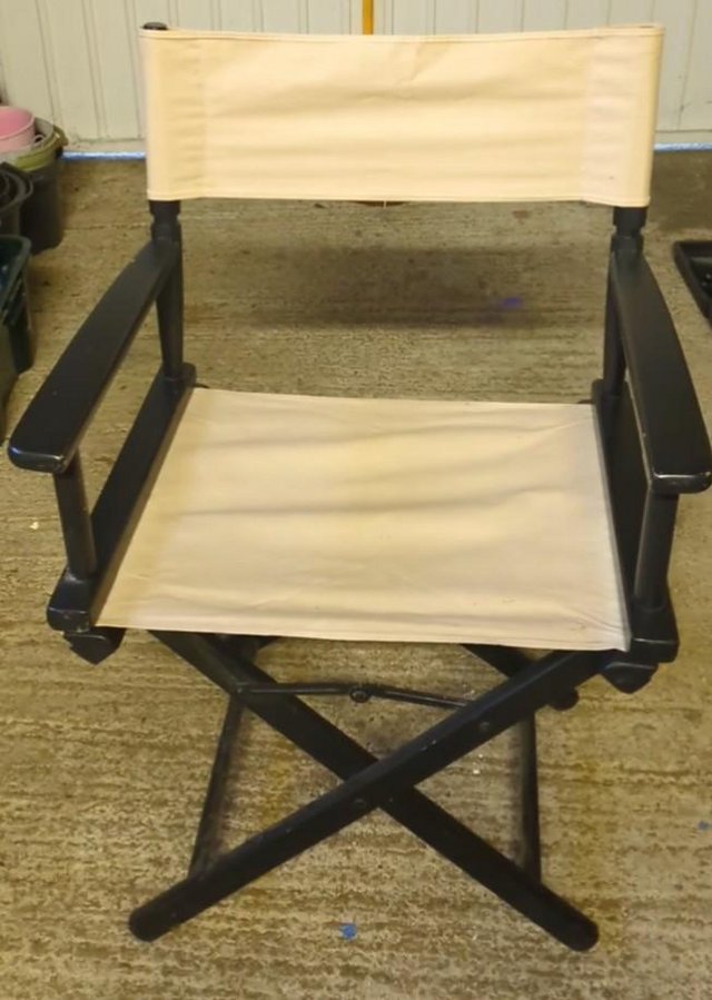 Preview of the first image of 2 director folding garden chairs.