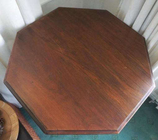 Image 3 of Beautiful Antique Wood Vintage Arts & Crafts Octagonal Table