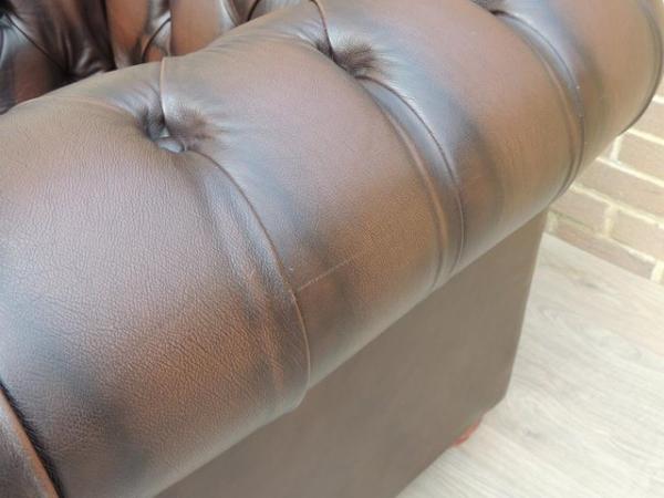 Image 7 of Chesterfield Armchairs + Footstool (UK Delivery)