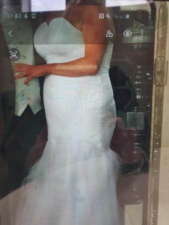 Image 1 of White strapless wedding dress
