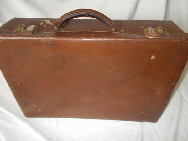 Image 1 of 1942 N.S.W.G. Naval Special Warfare Group Leather suitcase