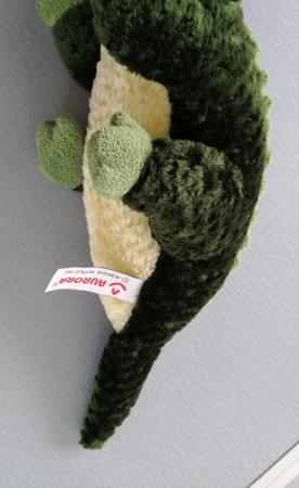 Image 18 of Aurora Green Plush Crocodile Soft Toy.  18.1/2" Long.