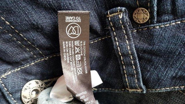 Image 2 of Debenham Dark Blue Stretch Denim Bootcut Jeans