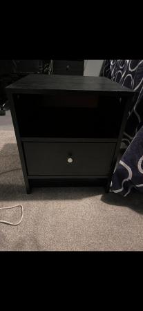 Image 2 of Malibu bedside table - Black oak effect