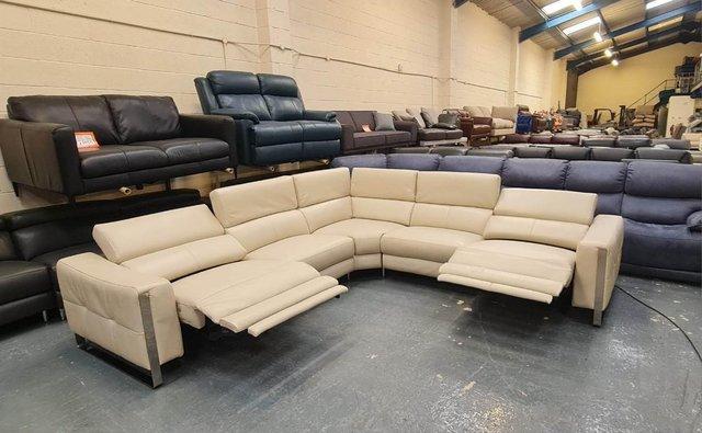 Image 6 of New Torres cream leather electric recliner corner sofa