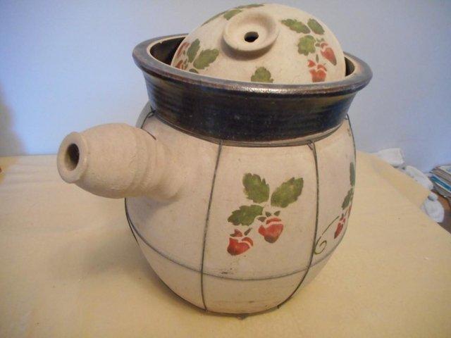 Preview of the first image of DECORATIVE OLIVE POT IDEAL STORAGE.