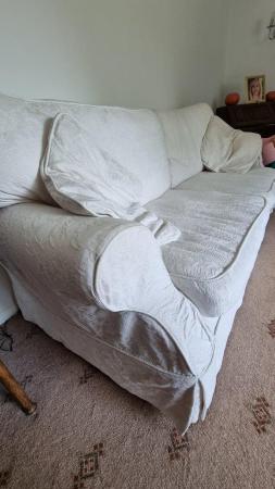 Image 1 of 3 seater sofa with cream washable covers