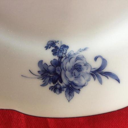 Image 2 of Pretty blue & white Bohemia fine porcelain plate.Czech Repub