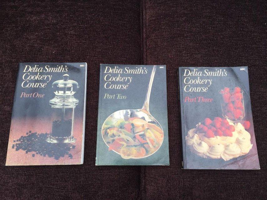 Preview of the first image of THREE DELIA SMITH COOKERY BOOKS.