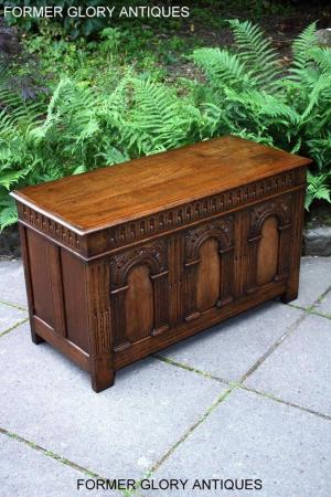Image 21 of A TITCHMARSH & GOODWIN CARVED OAK BLANKET CHEST BOX TRUNK