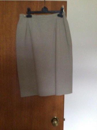 Image 2 of Beige two piece skirt suit size 12.
