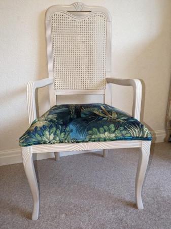 Image 4 of 6 Retro Vintage Dining Chairs With Rattan Backs
