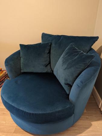 Image 3 of Sofology Teal Swivel chair