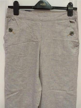 Image 3 of Women's Maine New England Check Linen 10 Petite Trousers