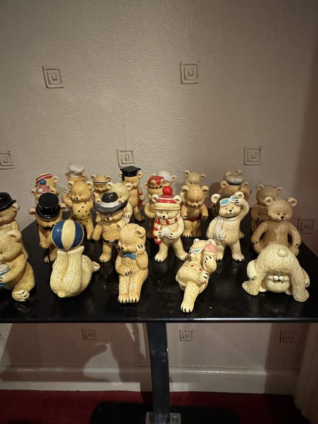 Preview of the first image of Danbury mint porcelain teddy bears.