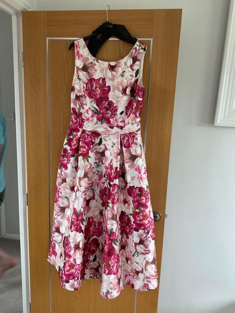 Preview of the first image of Hobbs dress, size 10, peony multi print..