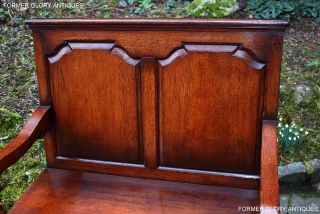 Image 103 of A TITCHMARSH AND GOODWIN TAVERN SEAT HALL SETTLE BENCH PEW