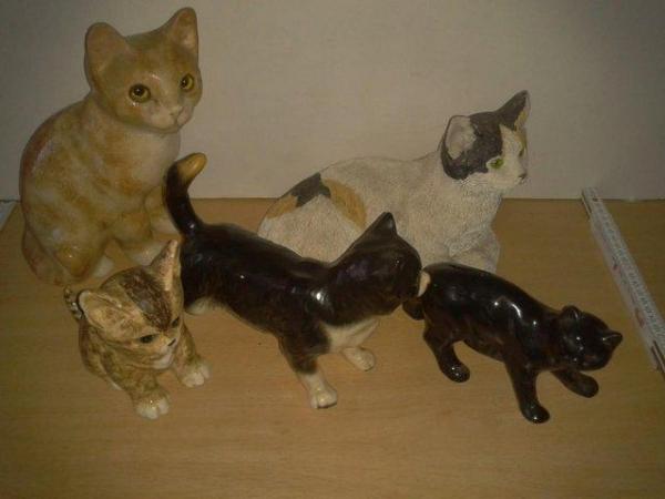 Image 1 of 5 CAT FIGURINES COLLECTION ONLY