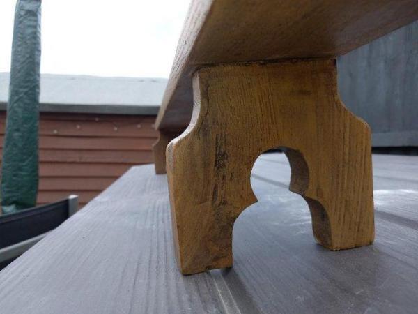 Image 3 of Solid wood lovely old prayer bench