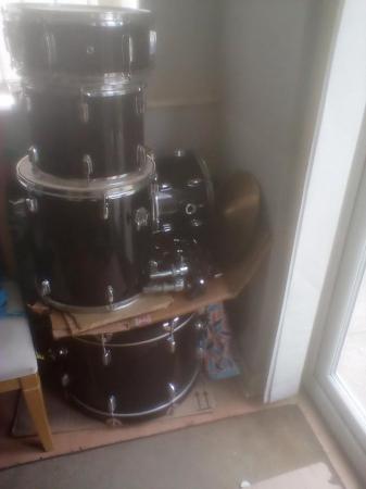 Image 3 of CB Black Five Piece Drum Kit
