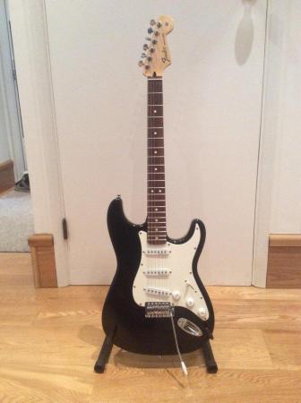 Image 1 of Fender Strat/black USA alder body & Mexican maple PF neck