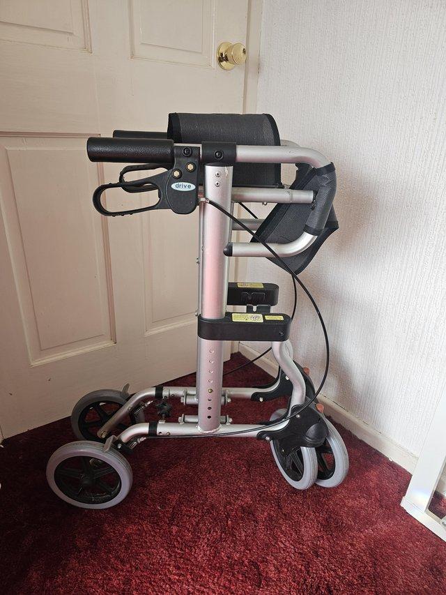 Preview of the first image of 4 wheeled folding Rollator with brakes.