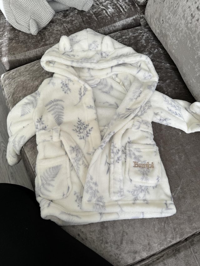 Preview of the first image of 6 - 9 months Bambi dressing gown.