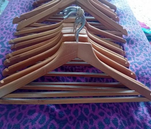 Image 2 of Adult Wooden Clothes Hangers Good Quality Mixture