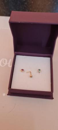 Image 1 of Brand new 3 9ct gold nose studs