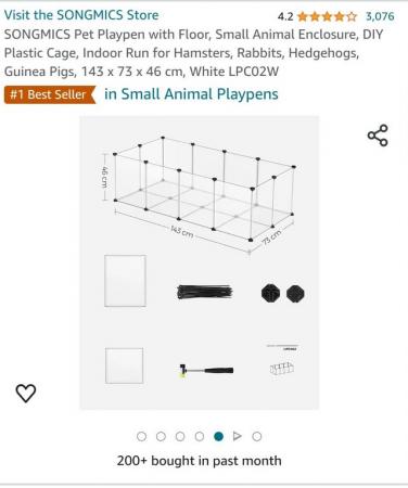 Image 4 of Pet playpen with floor, DIY plastic Cage