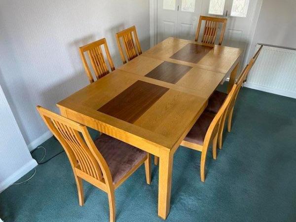 Image 1 of Dining Table & 6 Chairs - Marc Dohl Range by Wood Brothers