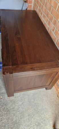 Image 6 of Large dark wooden Oak 2 door wardrobe