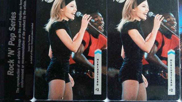 Preview of the first image of Mercury ROCK POP PHONE CARDS -- KYLIE MINOGUE--Mercury.