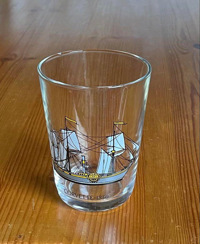 Preview of the first image of VINTAGEGLASS WHISKEY TUMBLER 'ANCIENT VESSELS'.