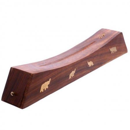 Image 2 of Decorative Sheesham Wood Incense Stick Elephant Box.
