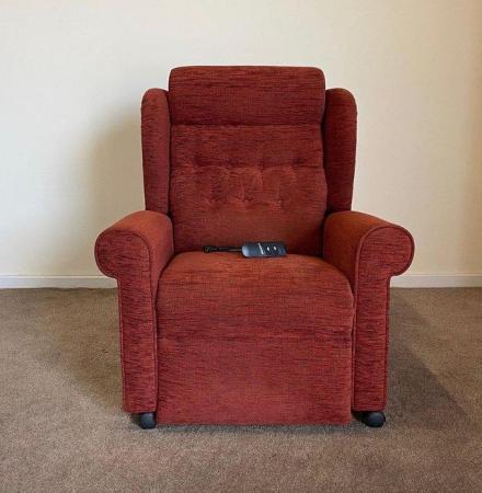 Image 4 of LUXURY ELECTRIC RISER RECLINER TERRACOTTA CHAIR CAN DELIVER