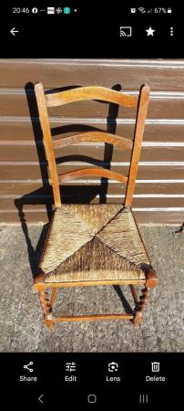 Image 1 of Vintage rush seated chair