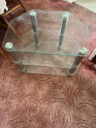 Image 1 of Glass television stand for sale