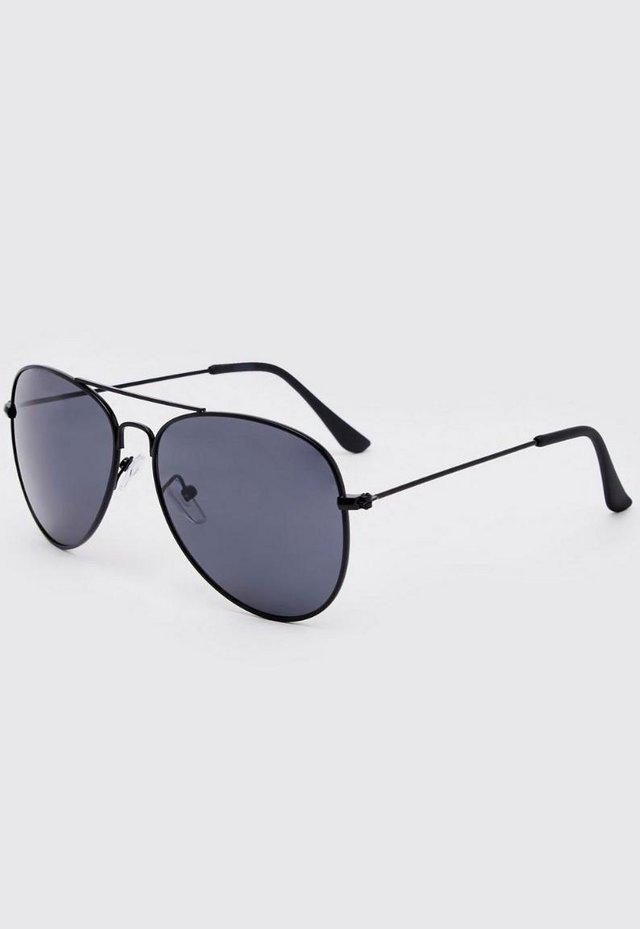 Preview of the first image of Metal Aviator Sunglasses Black * Brand New * Leeds LS17.