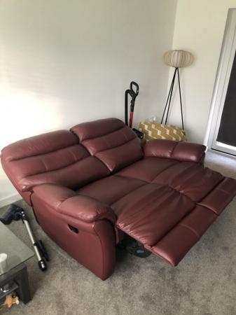 Image 3 of 2 seater leather recliner sofa