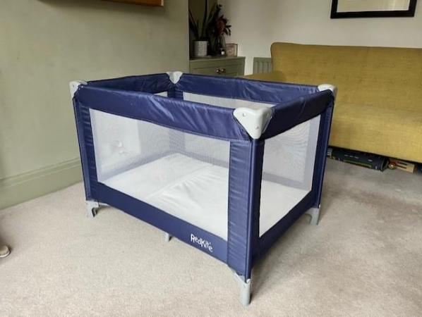 Image 1 of Travel Cot and fitted mattress