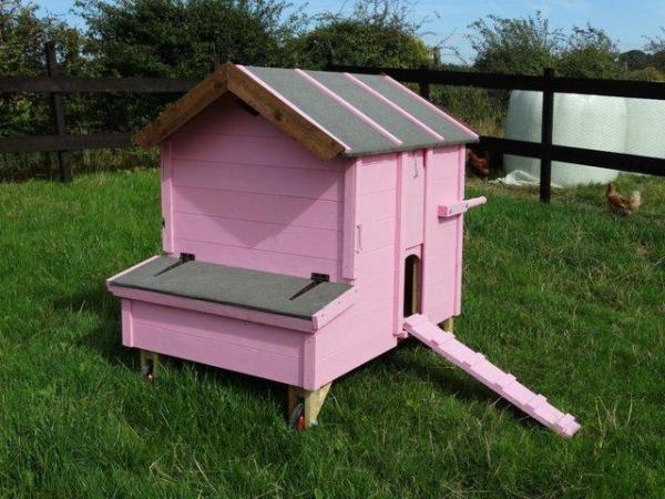 Image 2 of Hand Build Mobile Timber Hen house, Conteporary Colours