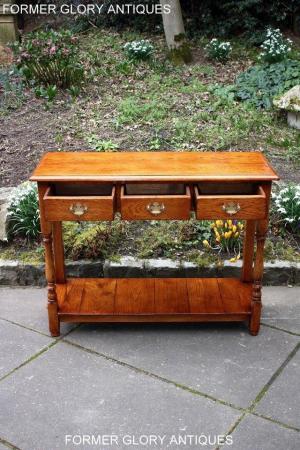 Image 32 of SOLID OAK HALL LAMP PHONE TABLE SIDEBOARD DRESSER BASE STAND