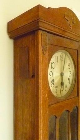 Image 2 of Antique Oak Wall Clock Westminster Belper Restoration
