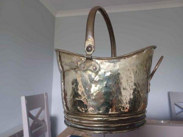 Image 1 of Brass Coal Bucket from Bridport