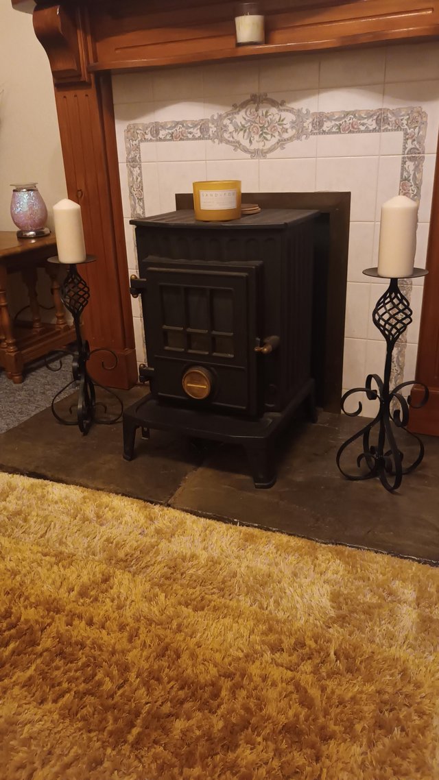 Preview of the first image of Log burner. Attractive burner which is in good cond.