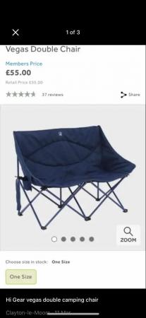 Image 2 of Go outdoors Vegas double camping chair