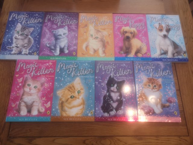 Preview of the first image of Nine Sue Bentley magic kitten children's books.